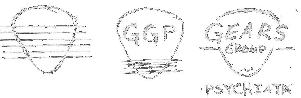 GGP logo evolution — pick to final mark